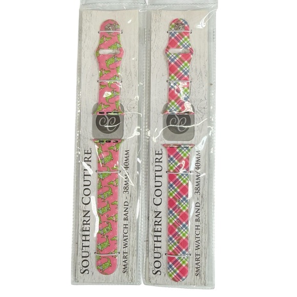 Southern Couture Smartwatch Bands - Pink and Plaid - Picture 1 of 10